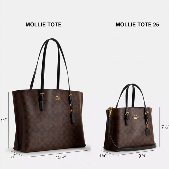 NWT Coach Mollie Tote 25 In Signature With Heart Print CP057 - Picture 8 of 8